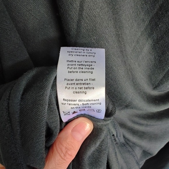 Lanvin Sleeveless Dress Green Draped Zipper Shoulder Cashmere‎ Jersey 2019 36 - Picture 10 of 12